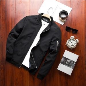 Men's Bomber Zipper Jacket Male Casual Streetwear